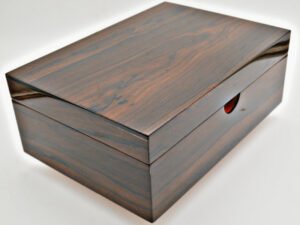 Exhibition Line: Ziracote Solid Exotic Wood Humidor 75-100 Cigars