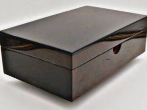 Exhibition Grade: 7000 Year Old Solid Bog Oak Morta Solid Wood 75 Cigar Humidor