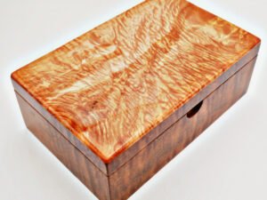 Exhibition Grade Quilted Sapele with a Quilted Maple Burl Top 100 Cigars